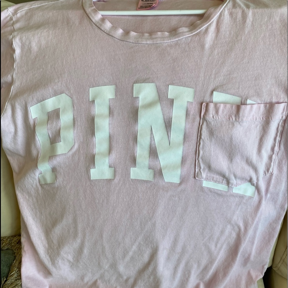 PINK brand shirt sleeve tshirt